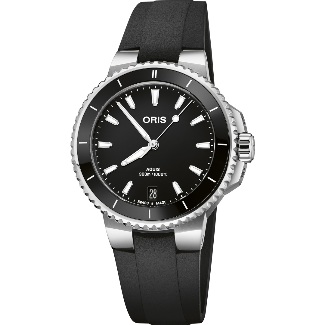 Oris Aquis Date Schwarz / Kautschuk Ø 36.5mm