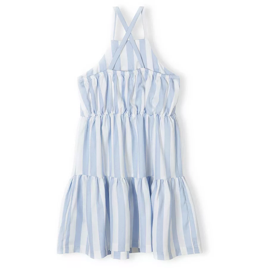 MINOTI Kleid mit Volants BlauWeiß