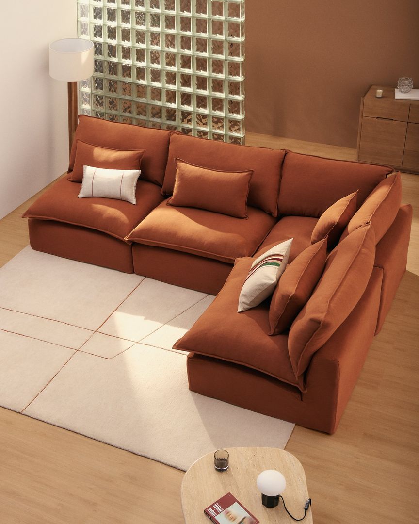 Kave Home Anarela Terracotta Hoekbank