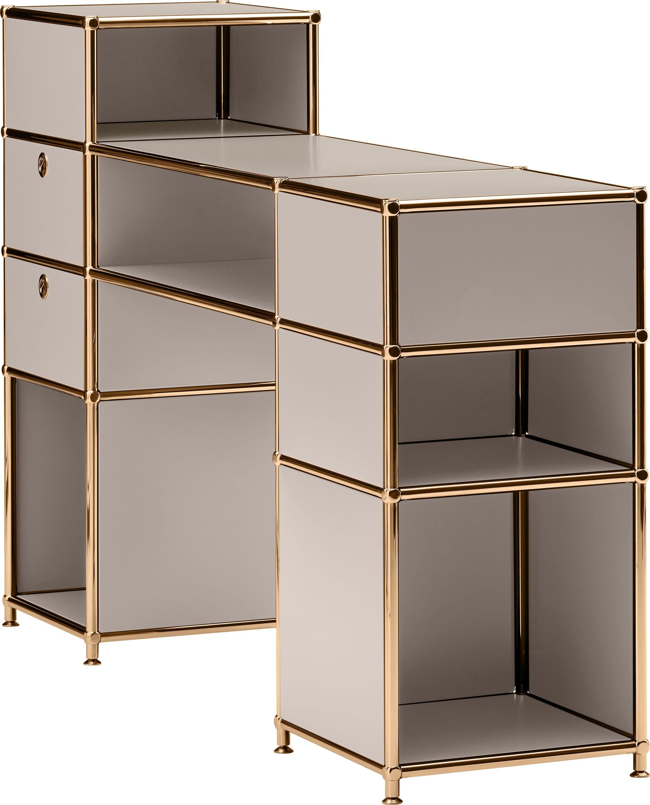 FLEXCUBE Schreibtisch - Taupe / B: 152.0 cm x T: 40.0 cm x H: 100.0 cm