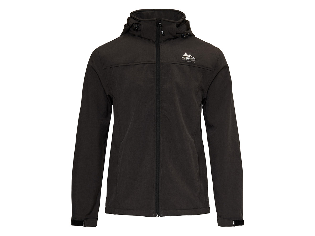 Nordberg Kjeld Black Melange heren softshell jas