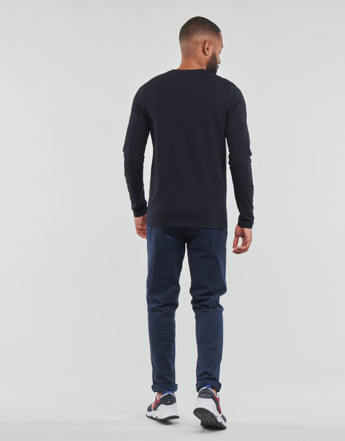 Tommy Hilfiger - STRETCH SLIM FIT LONG SLEEVE TEE - Marine