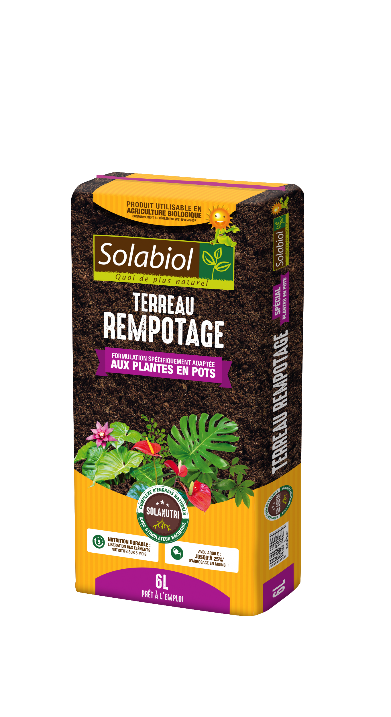 Terempo6 | terreau rempotage | 6l | utilisable en agriculture biologiq