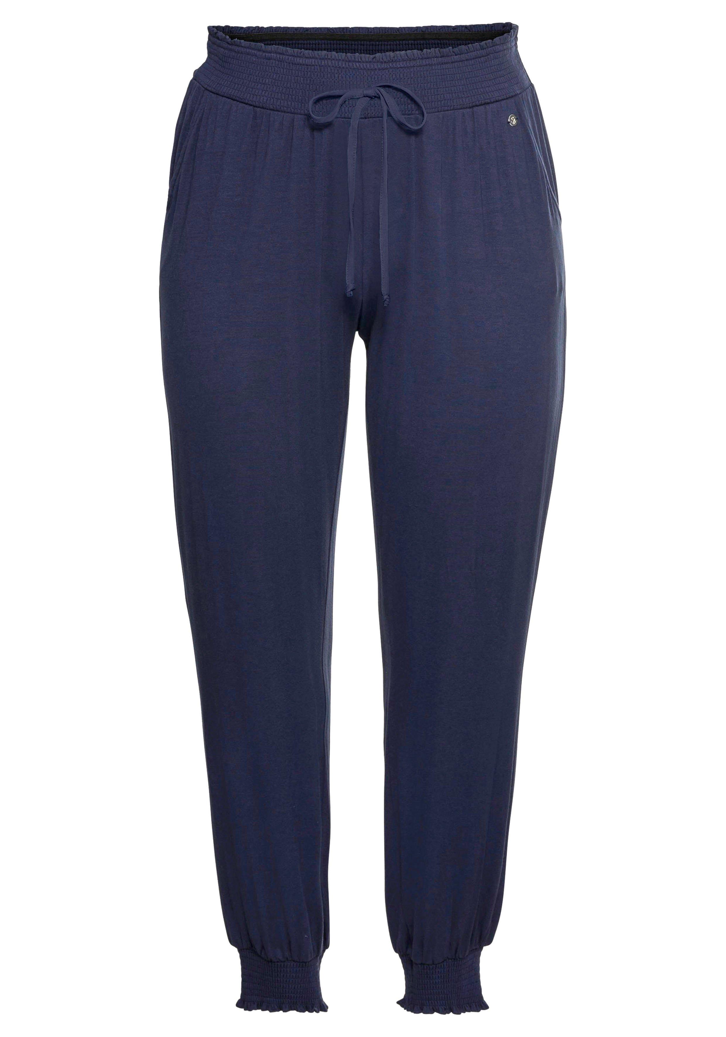 Jerseyhose im Joggpants-Stil, mit gesmoktem Bund