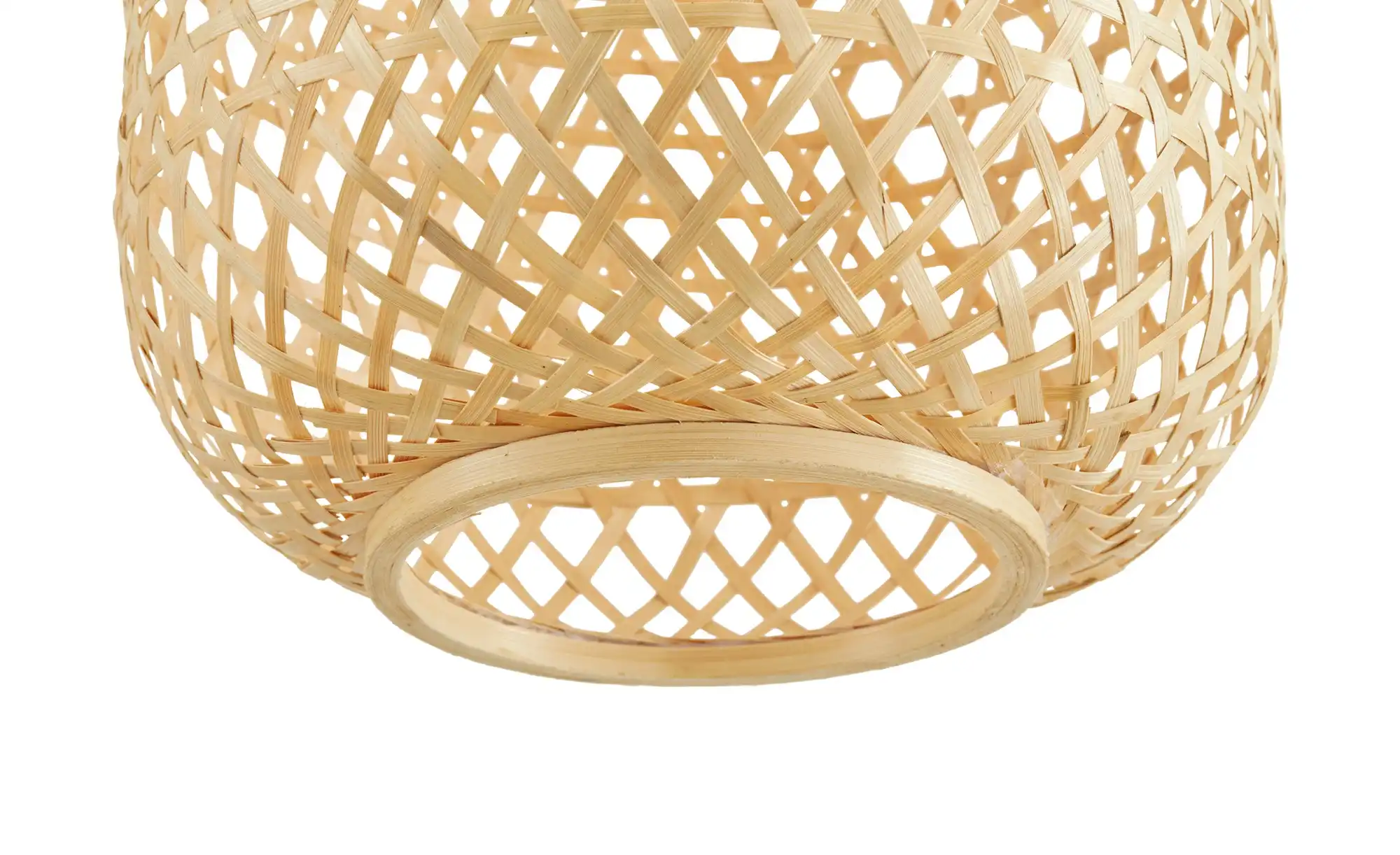 KHG Pendelleuchte, 1-flammig, Rattan-geflecht, natur ´groß`