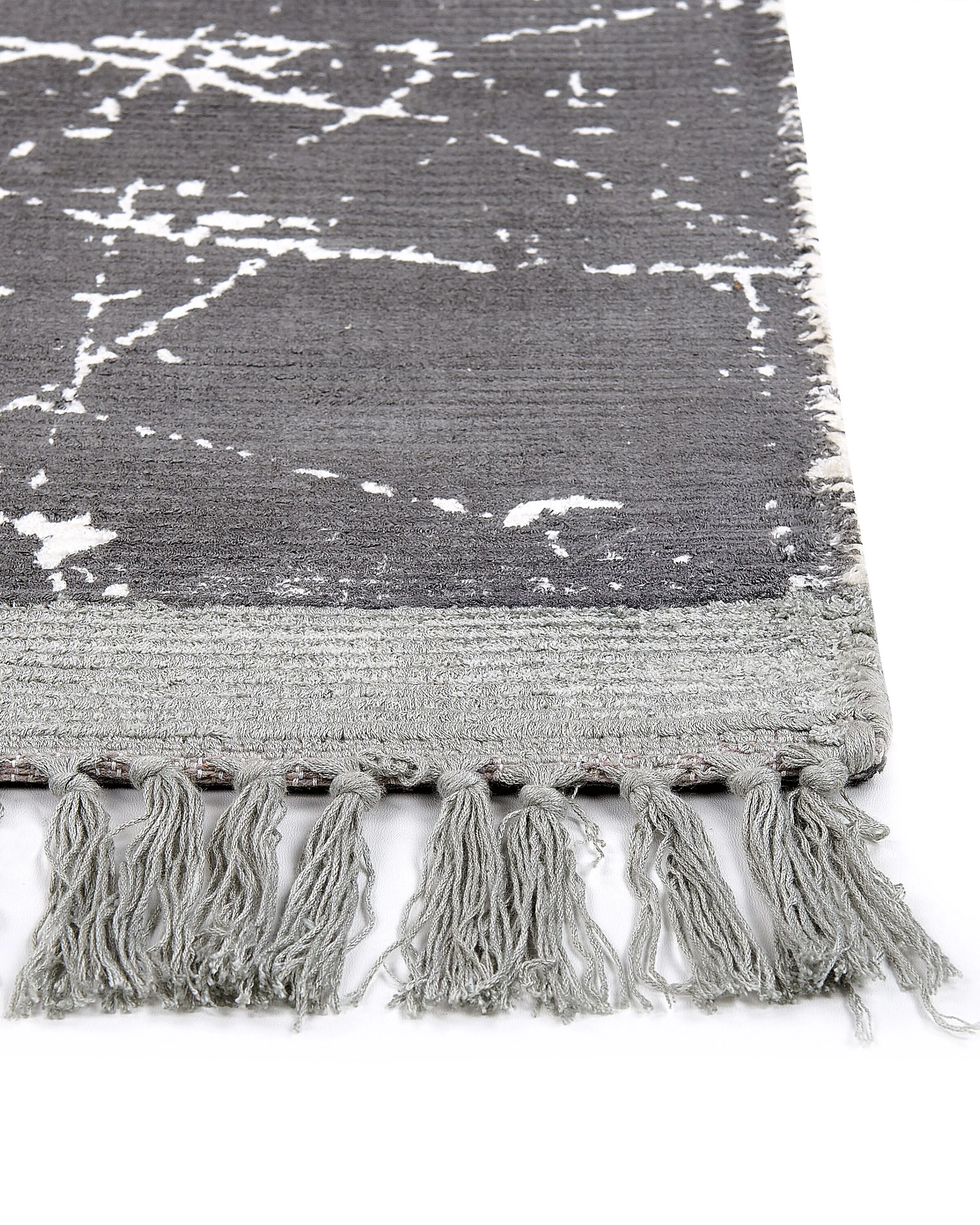 Vloerkleed HANLI Grijs 160 x 230 cm Viscose
