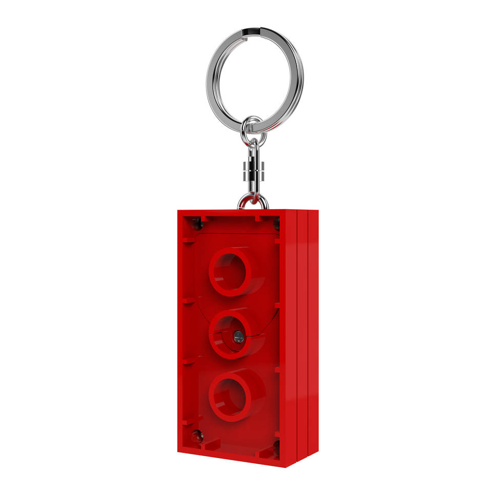 LEGO sleutelhanger met licht - red brick