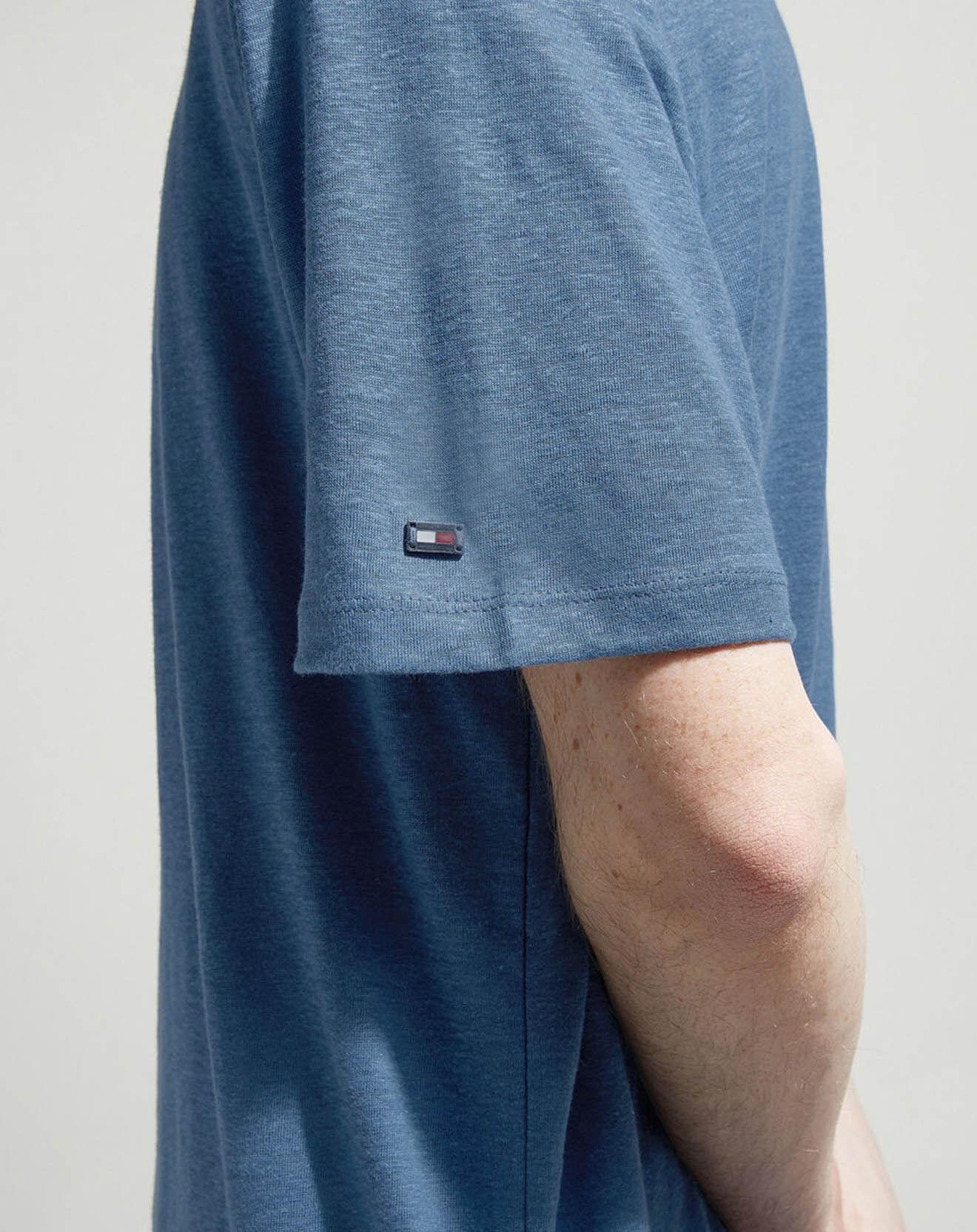 Tommy Hilfiger T-Shirt en Lin mélangé Premium bleu