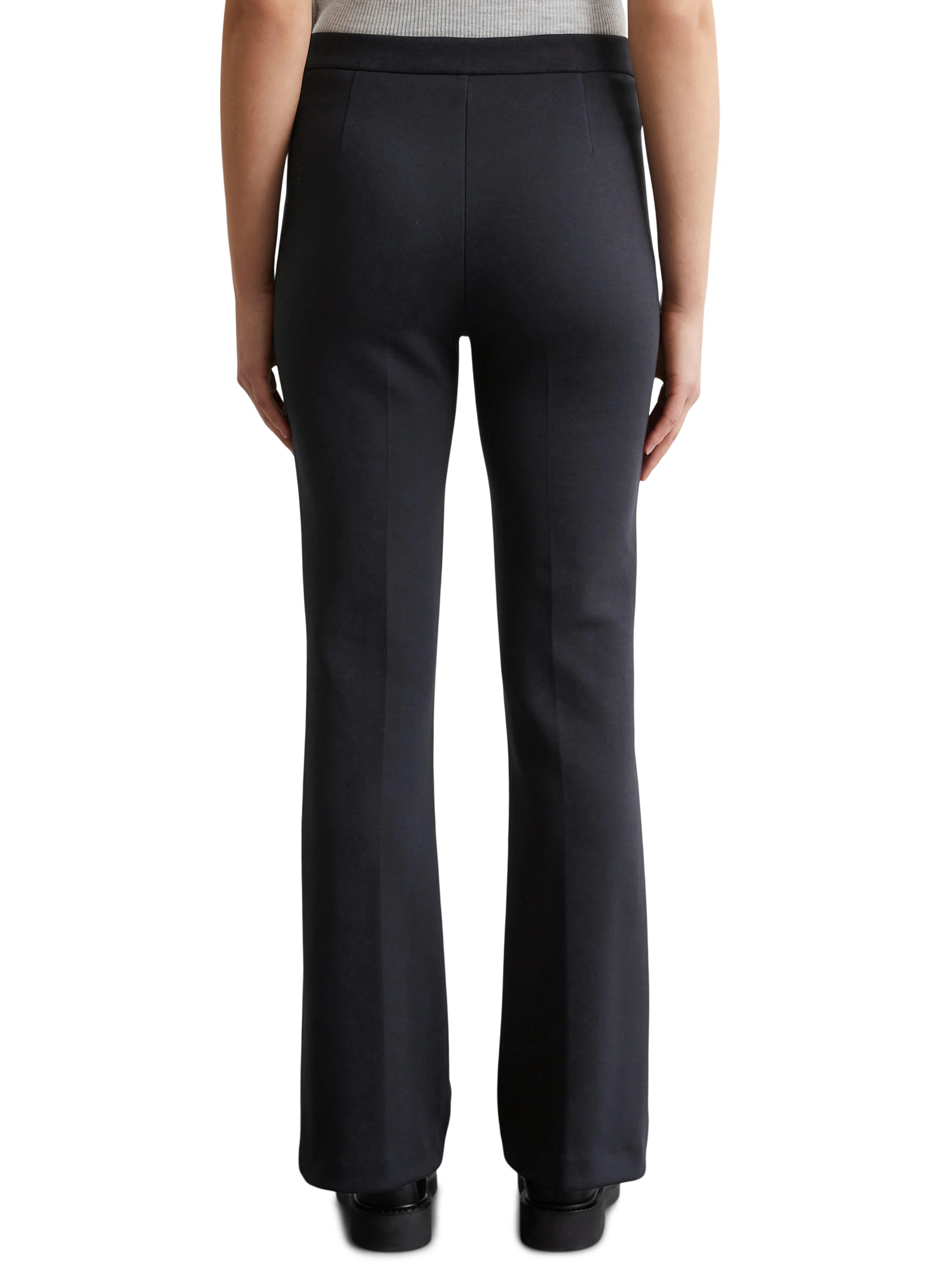 Pantalon droit en coton mélangé | Bleu