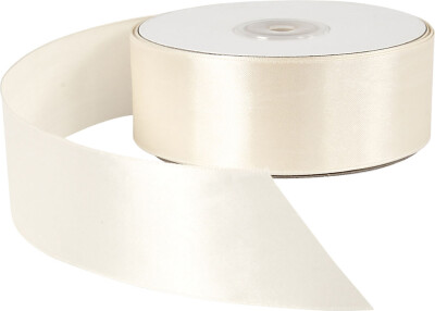 Satinbånd - B 38 MM - Creme - 50 M