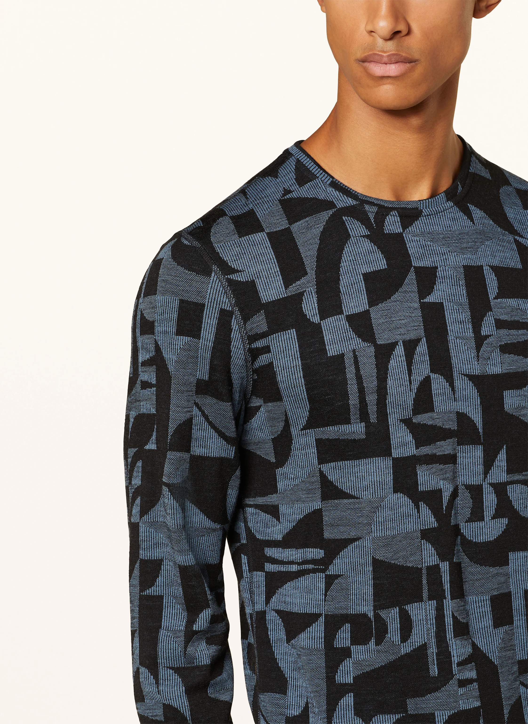 odlo Funktionswäsche-Shirt MERINO WARM JACQUARD aus Merinowolle