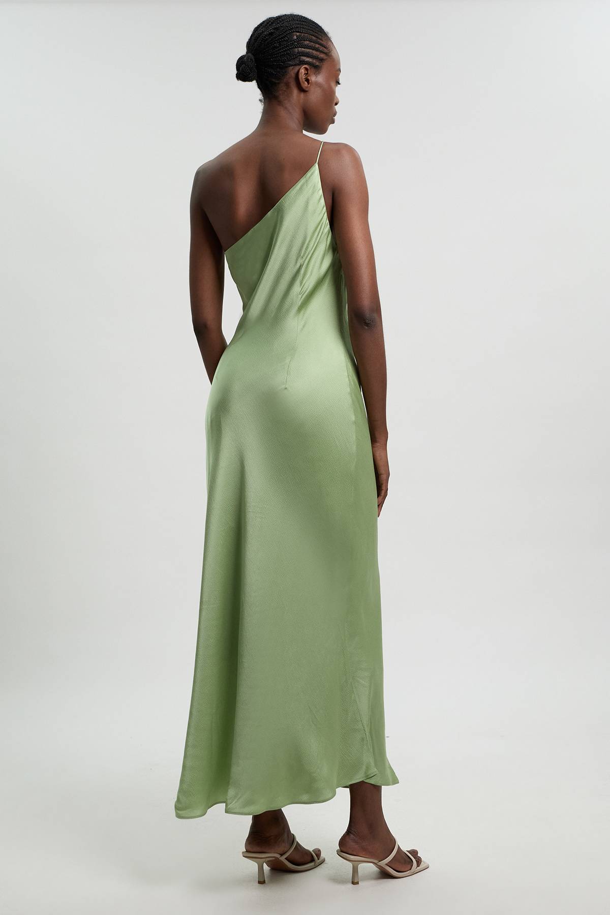 KarenMillen Robe Midi En Satin De Viscose À Détail Asymétrique
