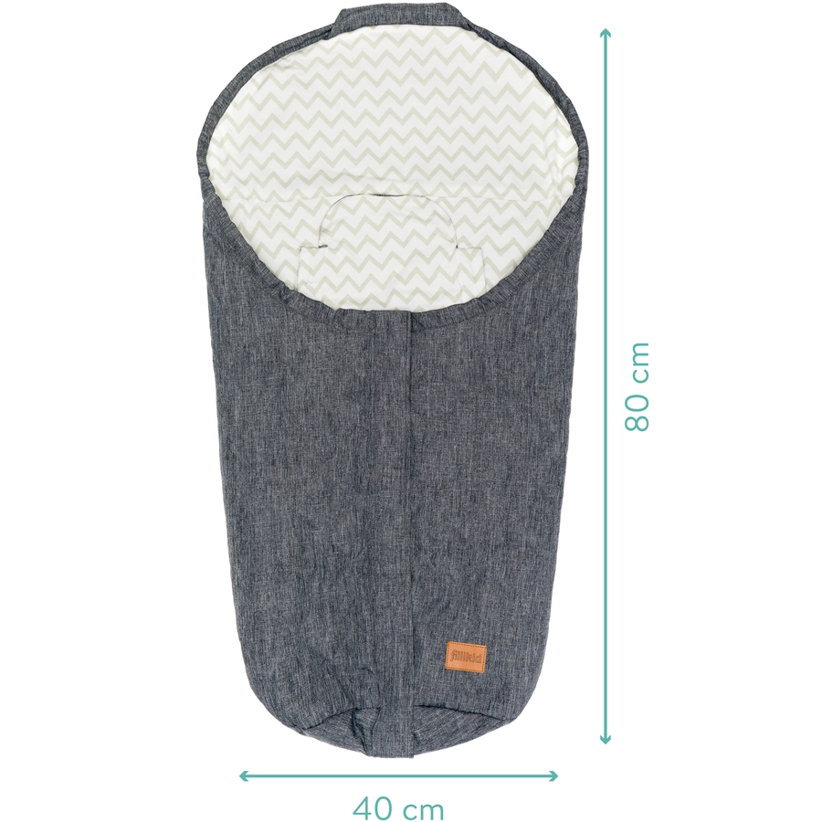 fillikid Sommerfußsack Light Small Gruppe 0 Grau Melange