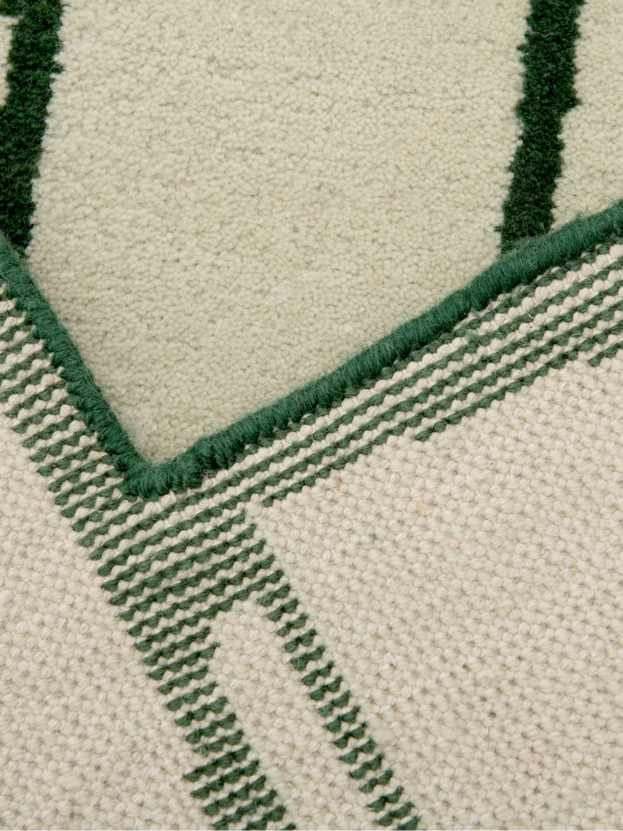 Handgeknoopt wollen vloerkleed Contour