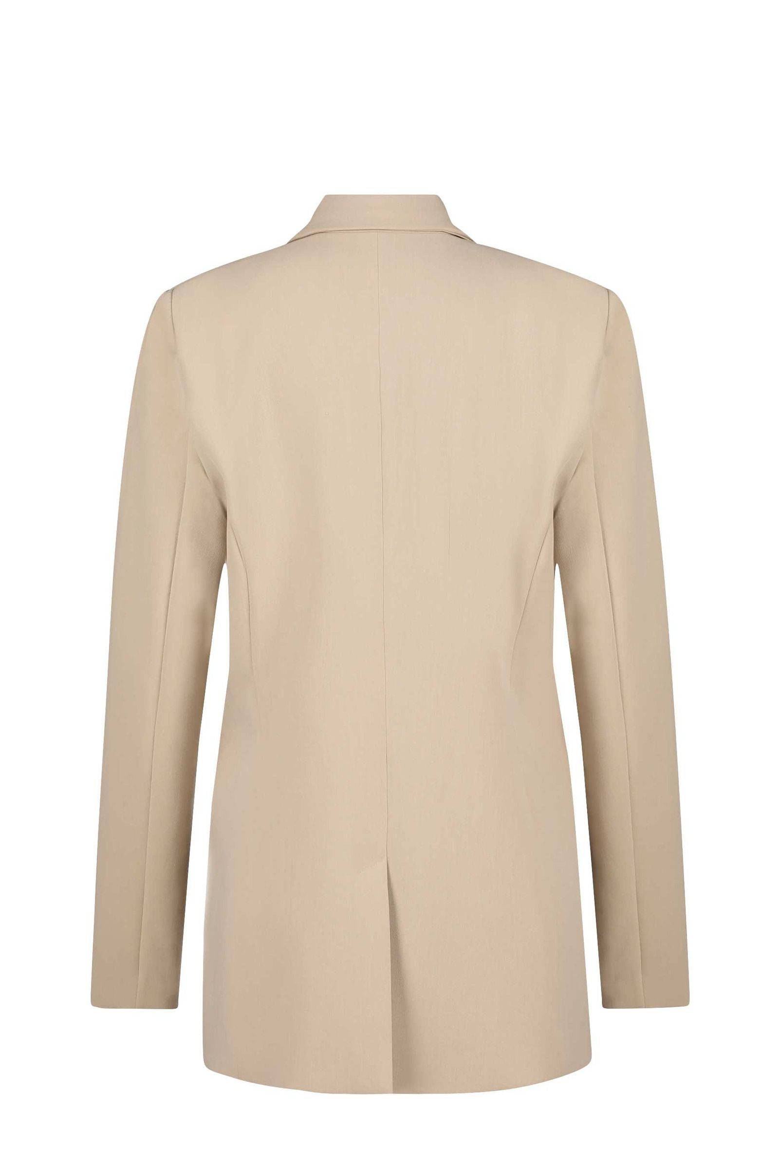 Expresso rechtvallende blazer beige