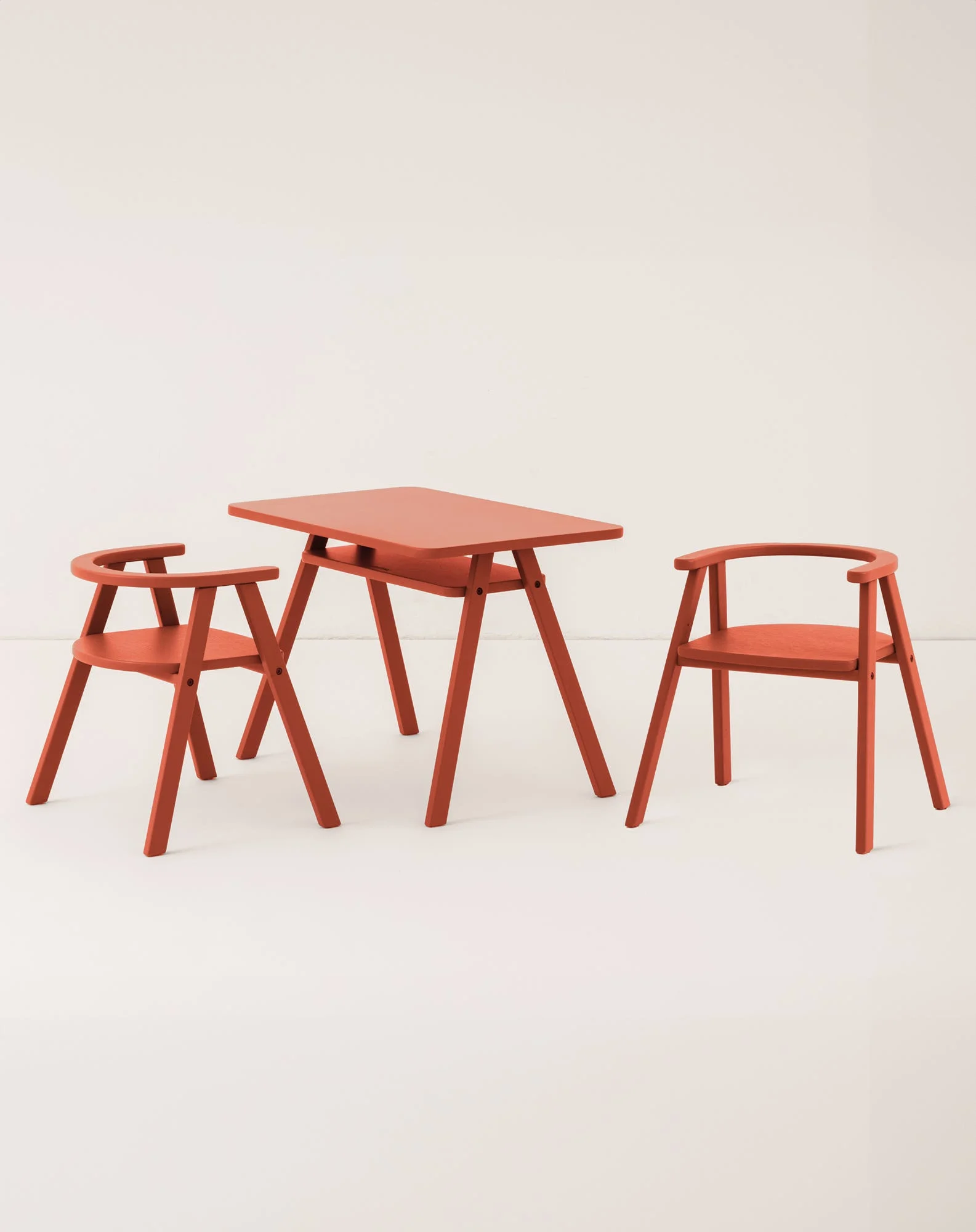 Ensemble bureau enfant avec 2 chaises growing green | Rouge
