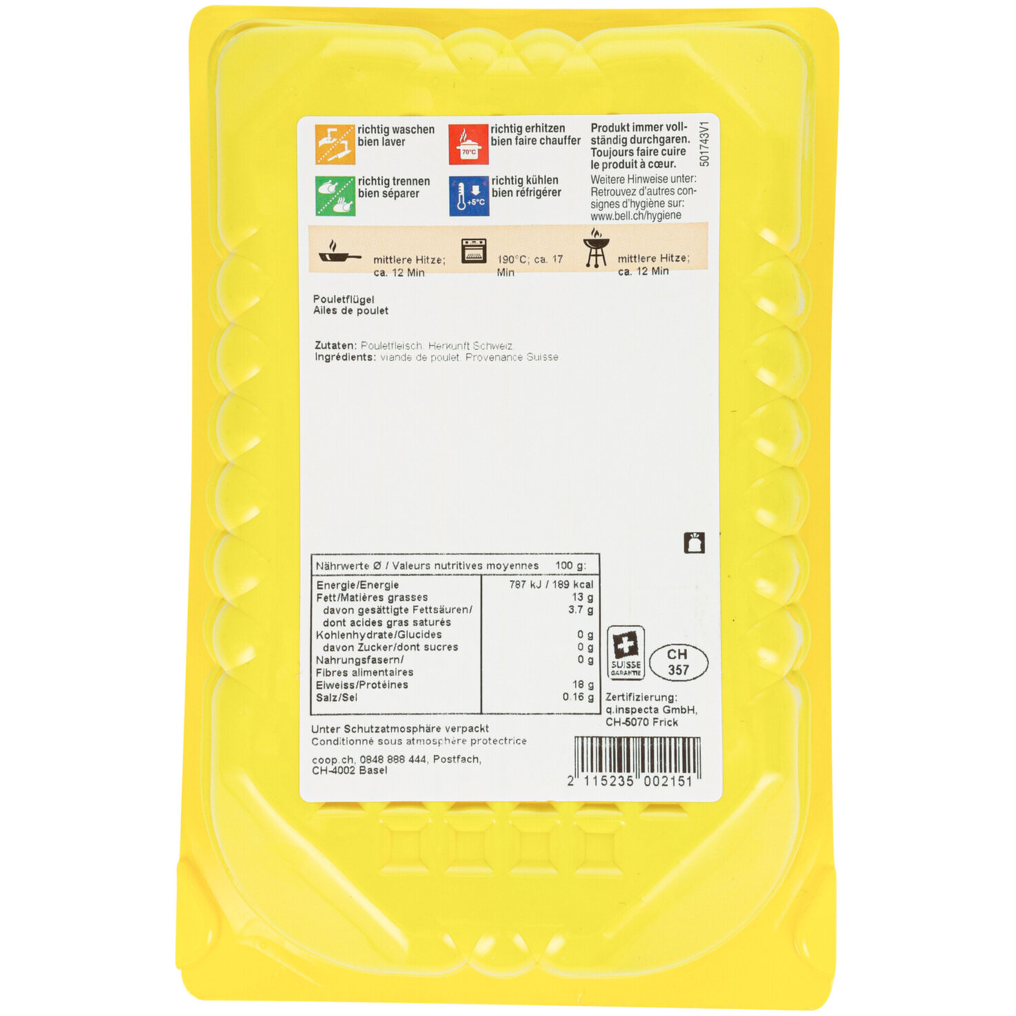 Prix Garantie Pouletflügel ca. 460g