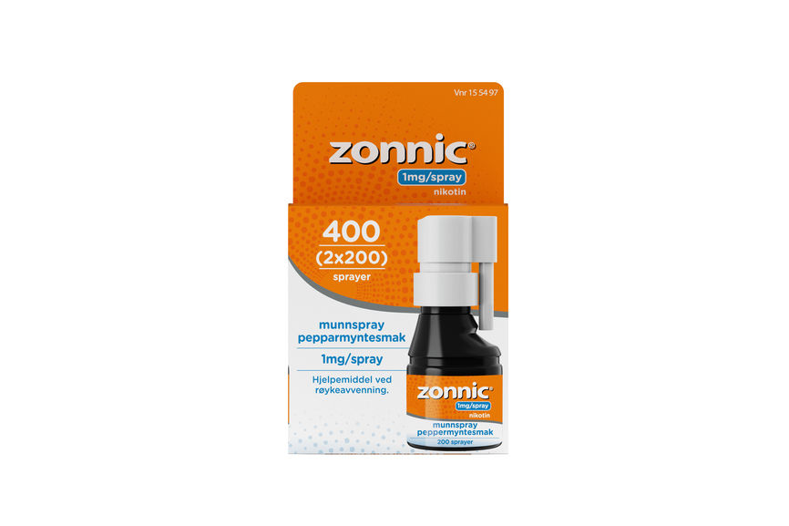 Zonnic Munnspray med peppermyntesmak 1 mg/spray 400 Spray