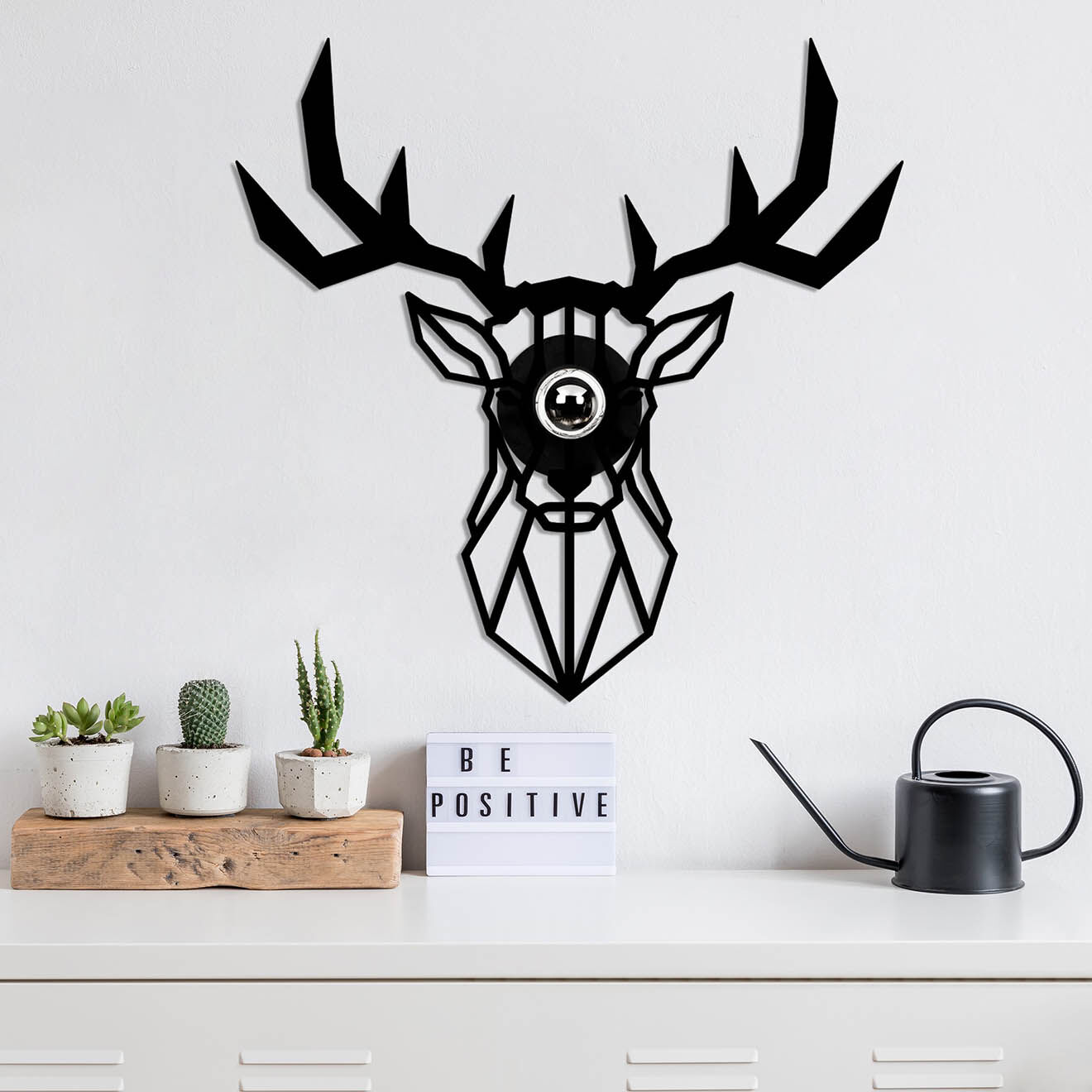 Opviq Applique murale 605 noire - 55x12x55 cm