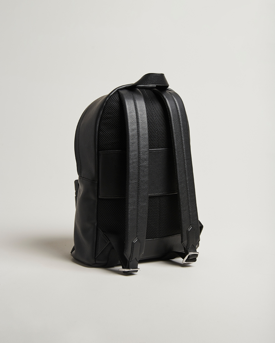 Polo Ralph Lauren Pebble Leather Dome Backpack Black