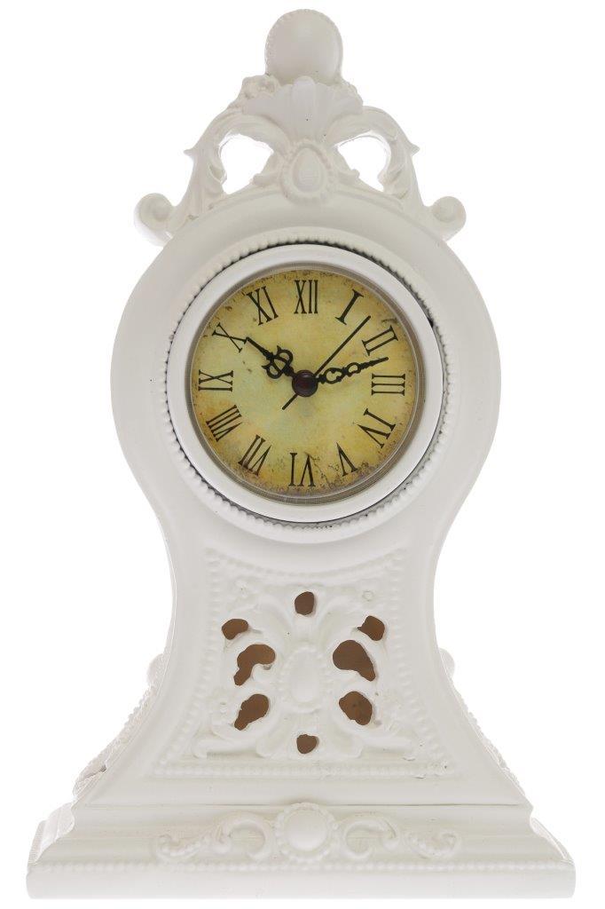 Standuhr TINKA - weiß - 21,5 cm hoch
