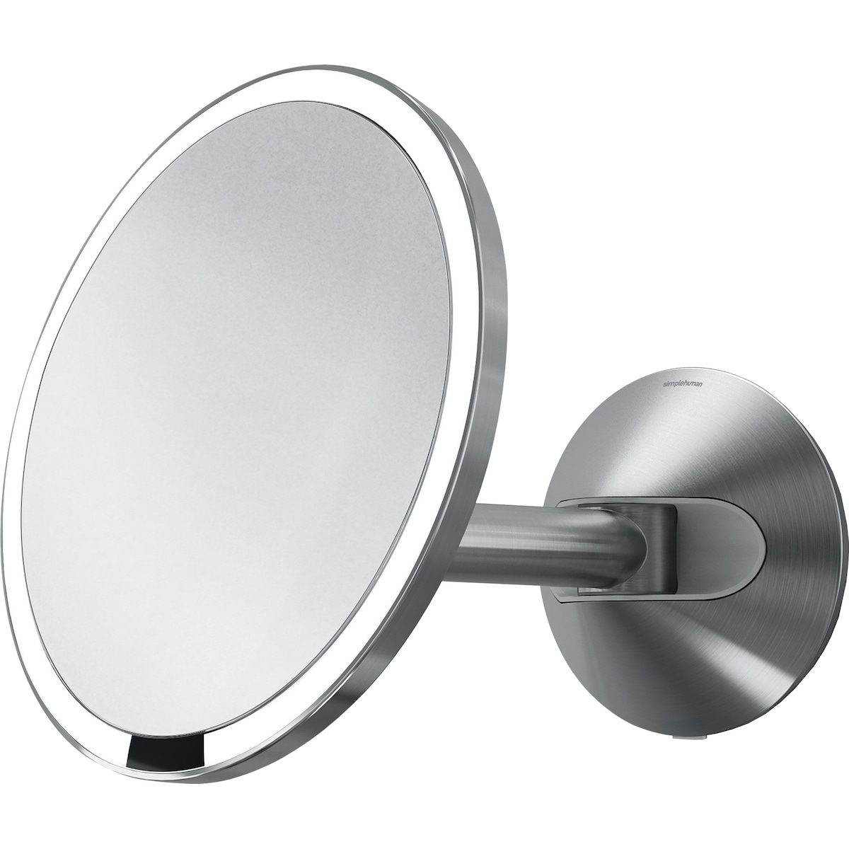 Simplehuman sensor smart sminkespeil med feste (børstet stål)