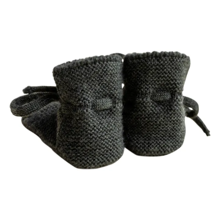 Hvid Chaussons Laine Mérinos | Vert sapin