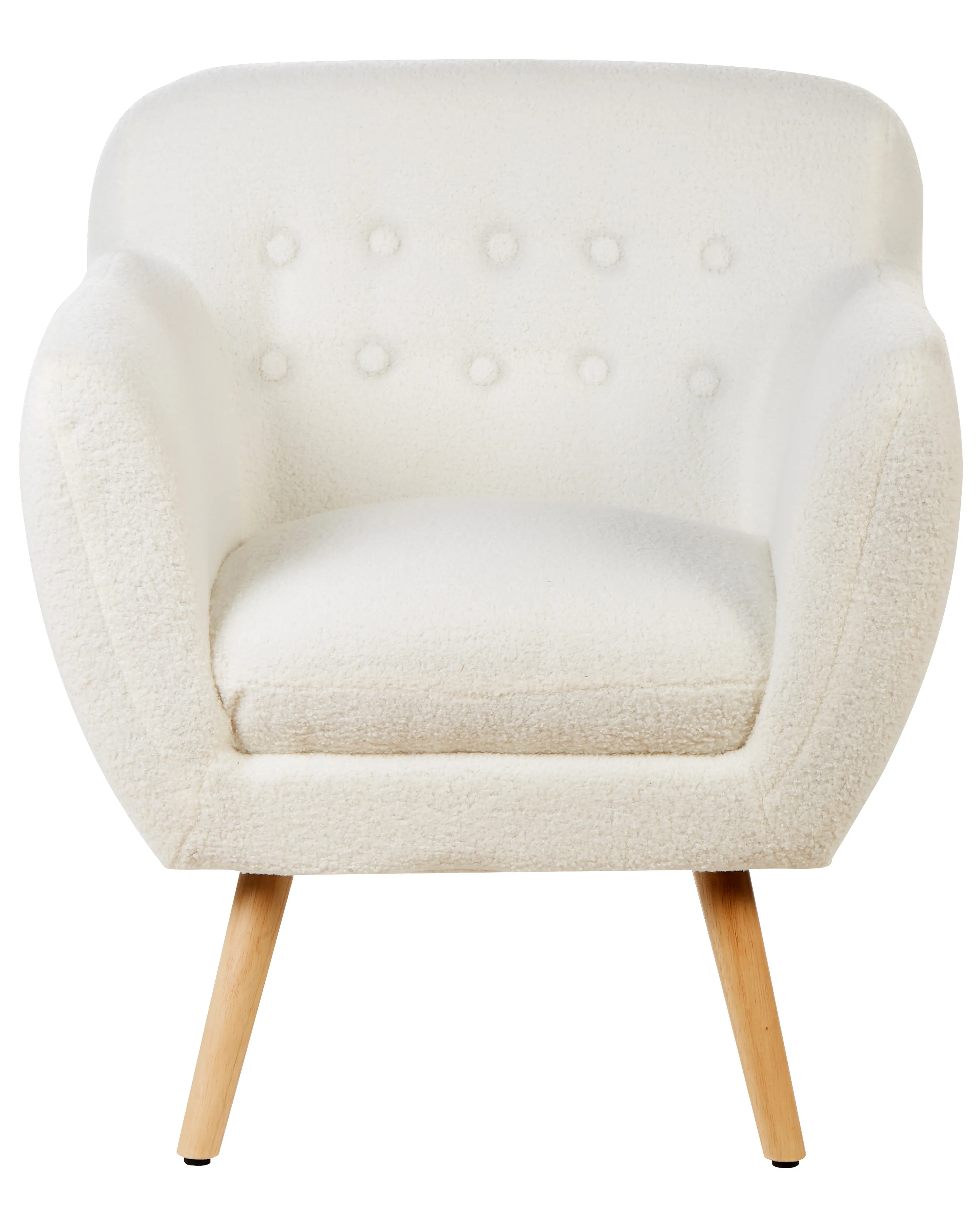 Fauteuil MELBY Bouclé Wit