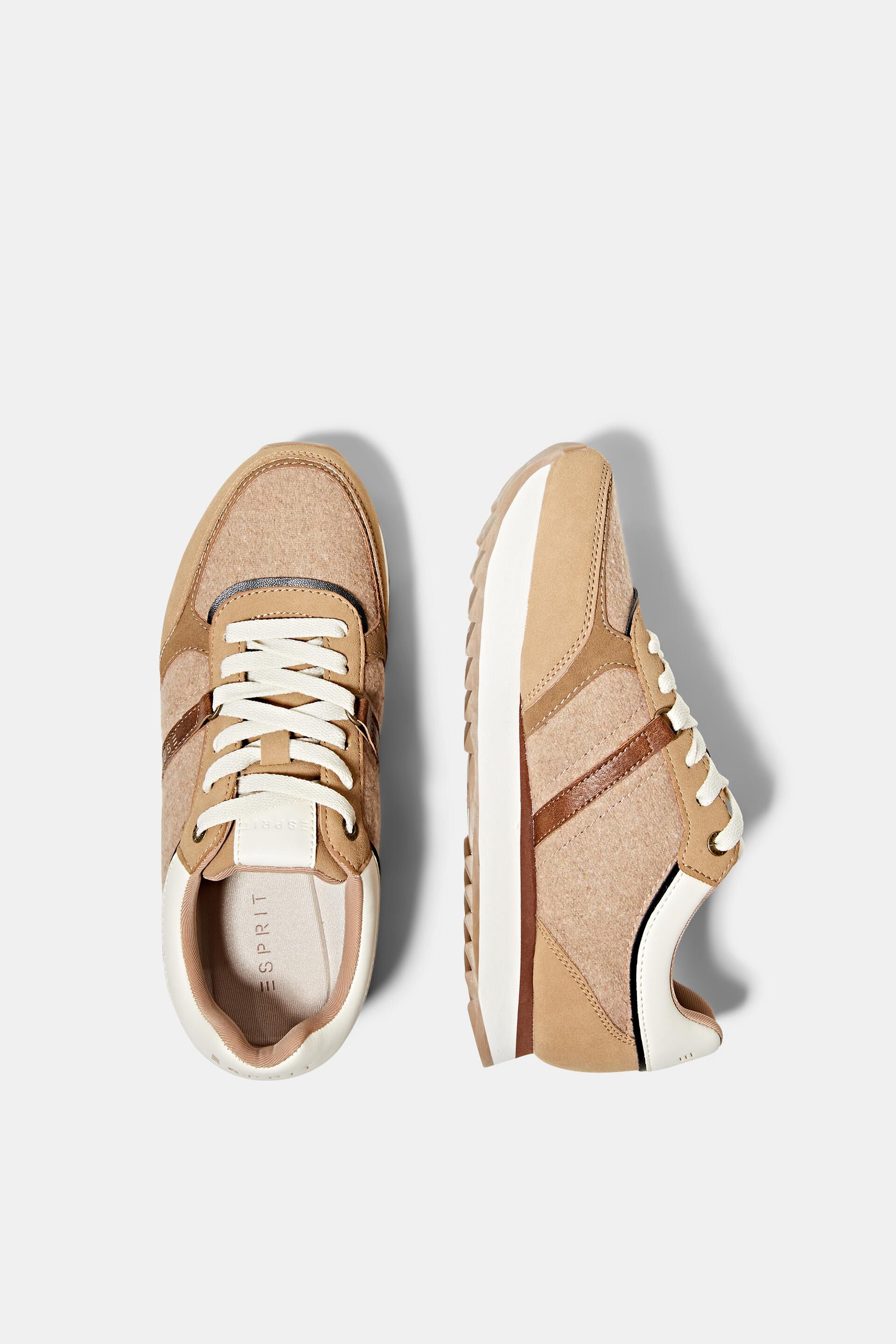 Sneakers en mélange de matières