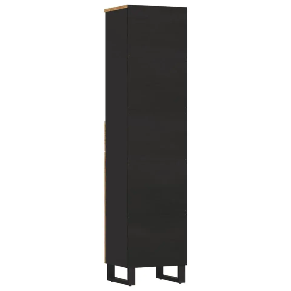 vidaXL - Kolomkast met 1 lade 1 deur 2 vakken - Lichtbruin - Hout - 38x33x160 cm