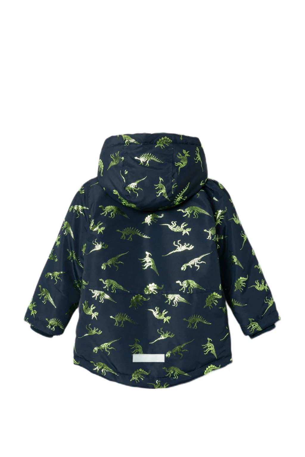 NAME IT winterjas NMMMAX met all over print donkerblauw/groen