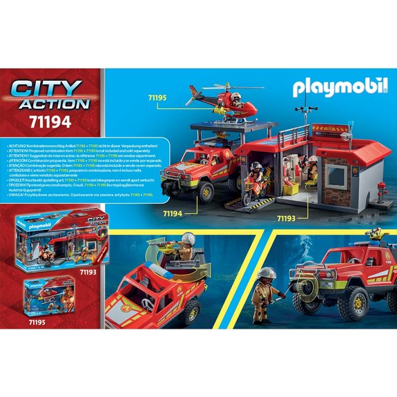 Pickup & pompier Playmobil City Action 71194