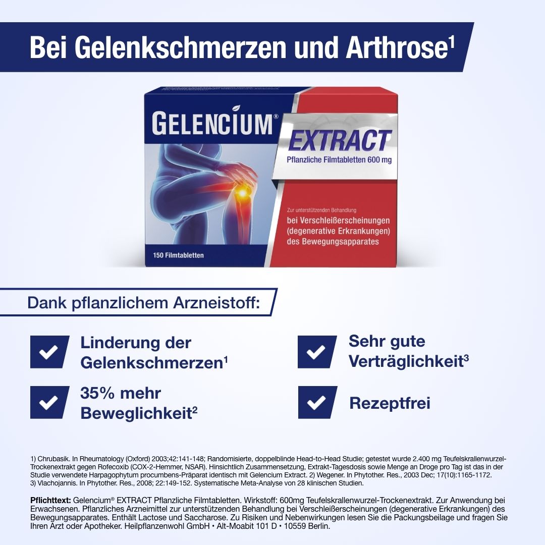 GELENCIUM® Extract bei Arthrose mit Teufelskralle