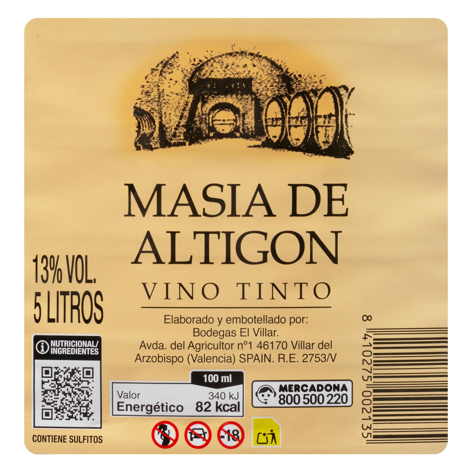 Vin rouge de Masía de Altigón