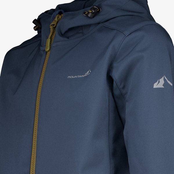 Mountain Peak kinder softshell jas blauw