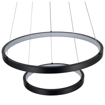 KARWEI hanglamp June 3-step dim zwart 38W Ø55cm