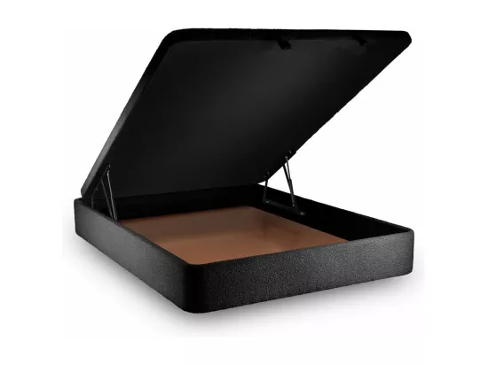 Sommier Coffre Bouclette Noir 140x200 H39cm