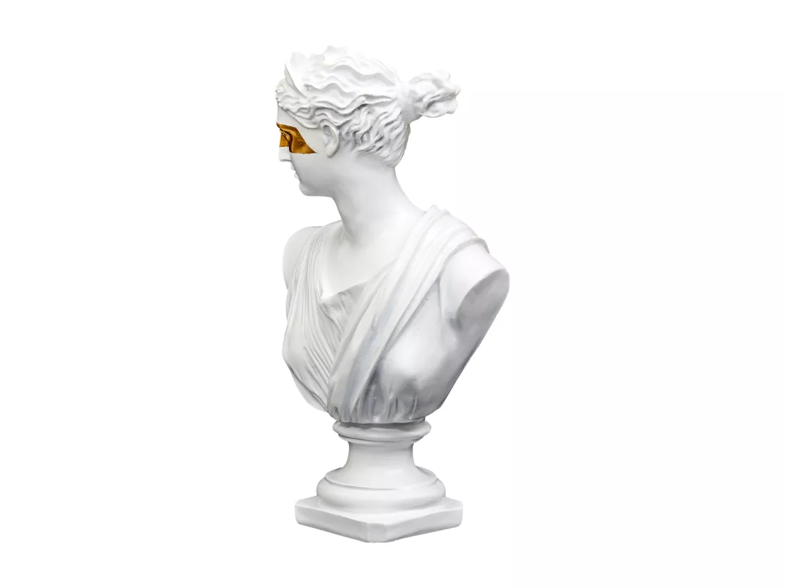 STATUE BUSTE MASQUE DORE H31.5CM