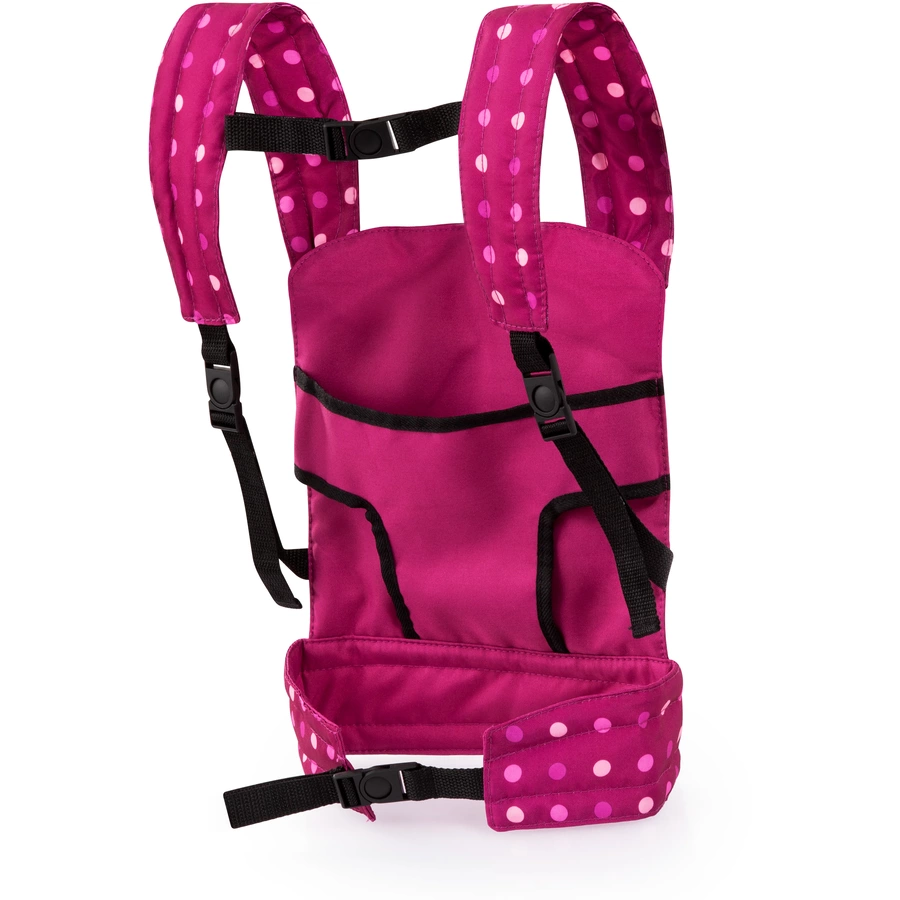 bayer Design Puppen-Tragegurt pink, mit punkten und Fee