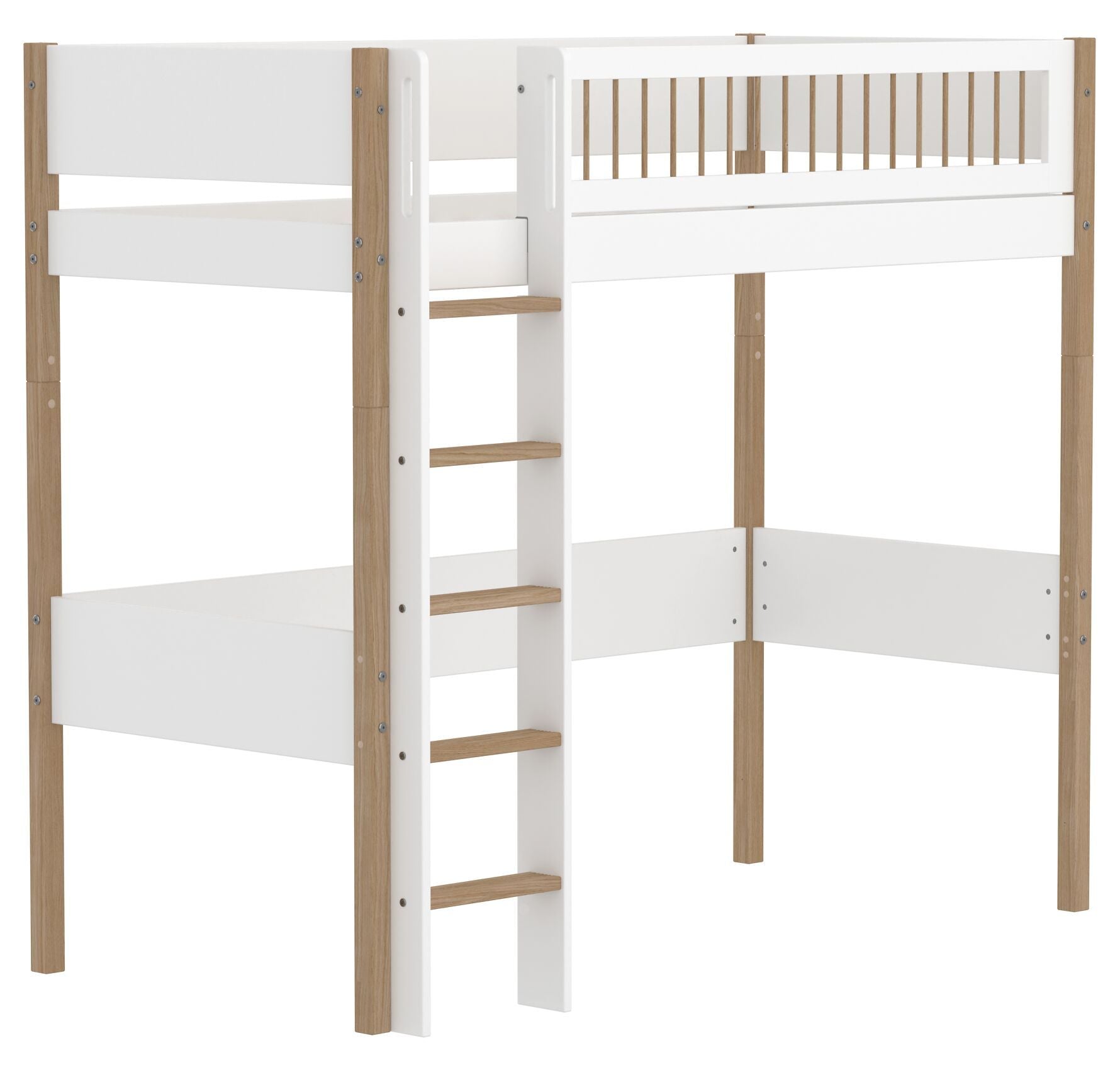 Flexa NOR Leiter gerade Hochbett - Weiss / B: 109.0 cm x T: 208.0 cm x H: 184.0 cm
