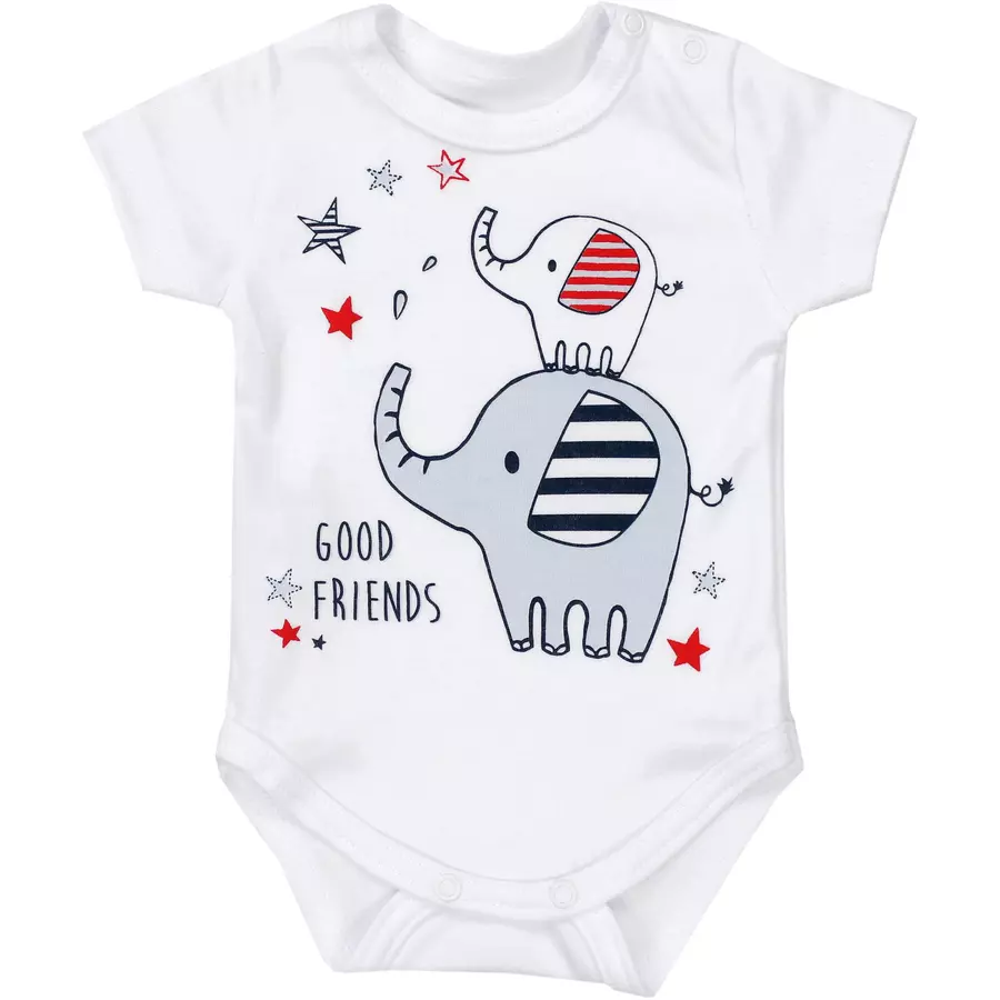 TupTam Baby Kurzarm Body mit Aufdruck Spruch 5er Pack beigerosa