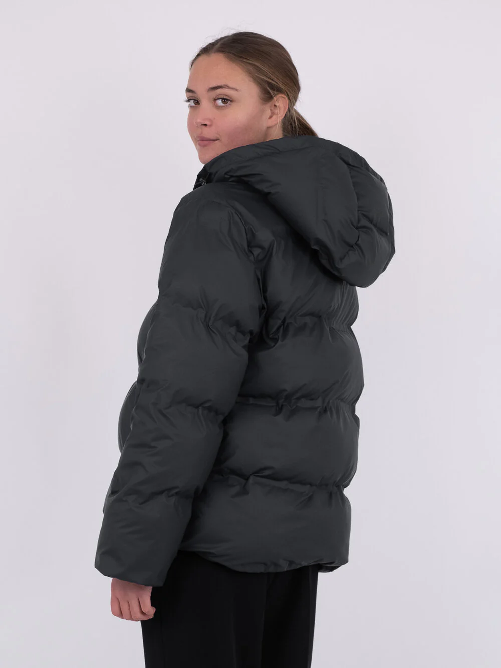 Neo Noir  Fox Puffer dunjakke - Sort