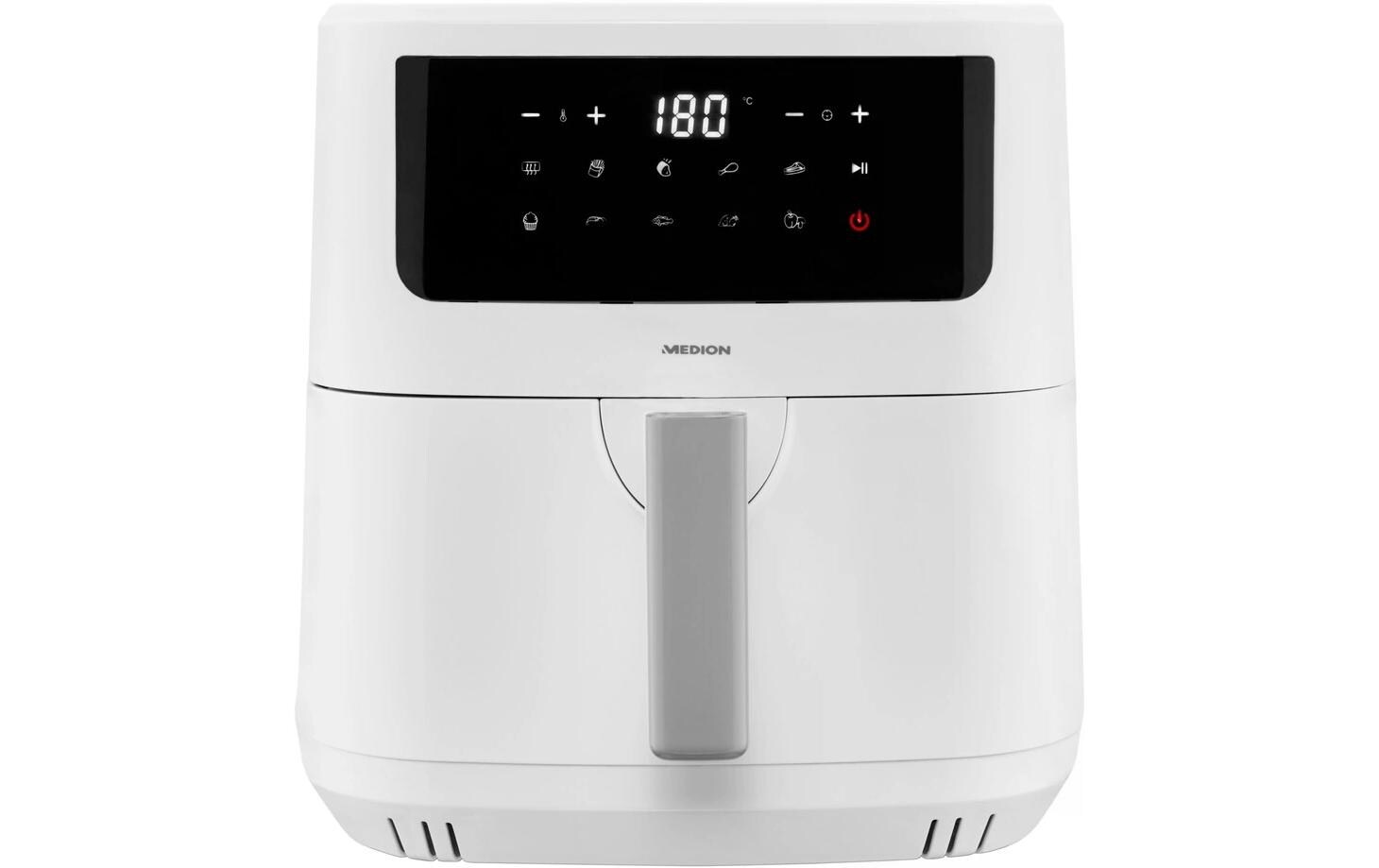 Heissluft-Fritteuse MD 11750 7.2 l, WeissFritteuse mit hochwertiger Corflon-Ultra-Antihaftbeschichtung