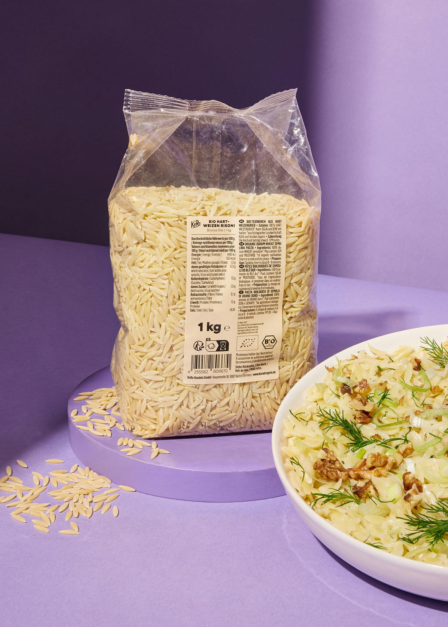 Bio Risoni aus Hartweizengrieß 1 kg