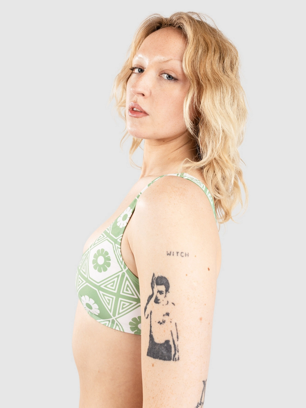 Hurley Mikonos Crop Bikini Top mineral green