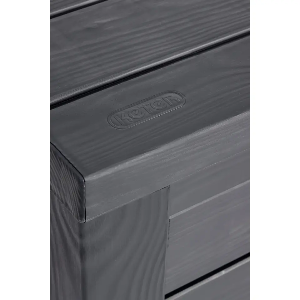 Keter Eastwood Opbergbox - 570L - 72,4x155x64,4cm - Antraciet