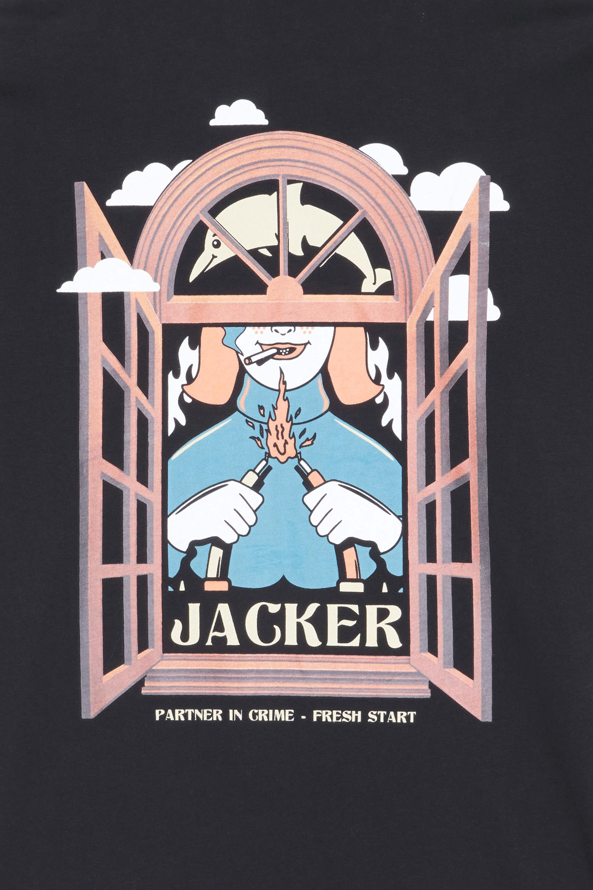 JACKER T-shirt  Fresh Start Noir