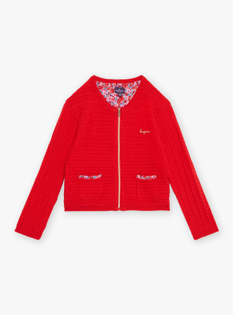 Gilet à manches longues rouge