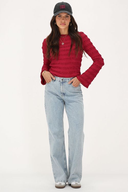 Lichtblauwe classic wide leg jeans