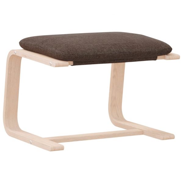 vidaXL Apoio de Pés 51x41x40 cm Tecido Castanho - 1661796564
